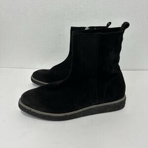 TRASK Women's Black Suede Ankle Boots SZ 8.5 M Chukka Casual